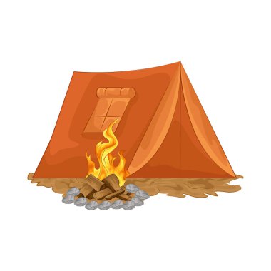 Çadırın yanında parlayan bir kamp ateşi vardı. Ateş çatırdadı ve kükredi, turuncu ve sarı alevler yukarı doğru dans ediyordu. Tahta şiddetle yanarken havaya kıvılcımlar saçılıyor..