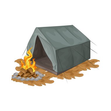 Çadırın yanında parlayan bir kamp ateşi vardı. Ateş çatırdadı ve kükredi, turuncu ve sarı alevler yukarı doğru dans ediyordu. Tahta şiddetle yanarken havaya kıvılcımlar saçılıyor..