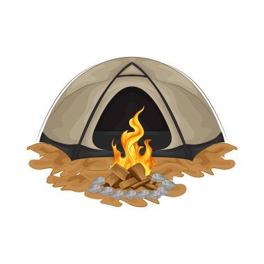 Çadırın yanında parlayan bir kamp ateşi vardı. Ateş çatırdadı ve kükredi, turuncu ve sarı alevler yukarı doğru dans ediyordu. Tahta şiddetle yanarken havaya kıvılcımlar saçılıyor..