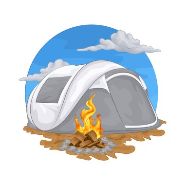 Çadırın yanında parlayan bir kamp ateşi vardı. Ateş çatırdadı ve kükredi, turuncu ve sarı alevler yukarı doğru dans ediyordu. Tahta şiddetle yanarken havaya kıvılcımlar saçılıyor..