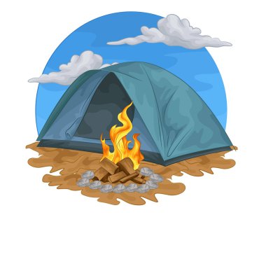 Çadırın yanında parlayan bir kamp ateşi vardı. Ateş çatırdadı ve kükredi, turuncu ve sarı alevler yukarı doğru dans ediyordu. Tahta şiddetle yanarken havaya kıvılcımlar saçılıyor..