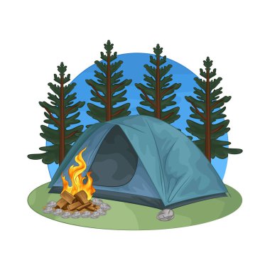 Çadırın yanında parlayan bir kamp ateşi vardı. Ateş çatırdadı ve kükredi, turuncu ve sarı alevler yukarı doğru dans ediyordu. Tahta şiddetle yanarken havaya kıvılcımlar saçılıyor..