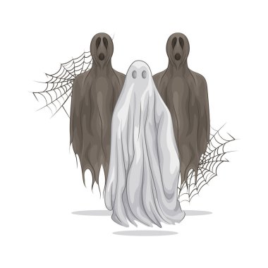 Hayaletler korkunç görünüşleriyle yüzerler, ölümü, gizemi ve doğaüstü güçleri simgelerler..