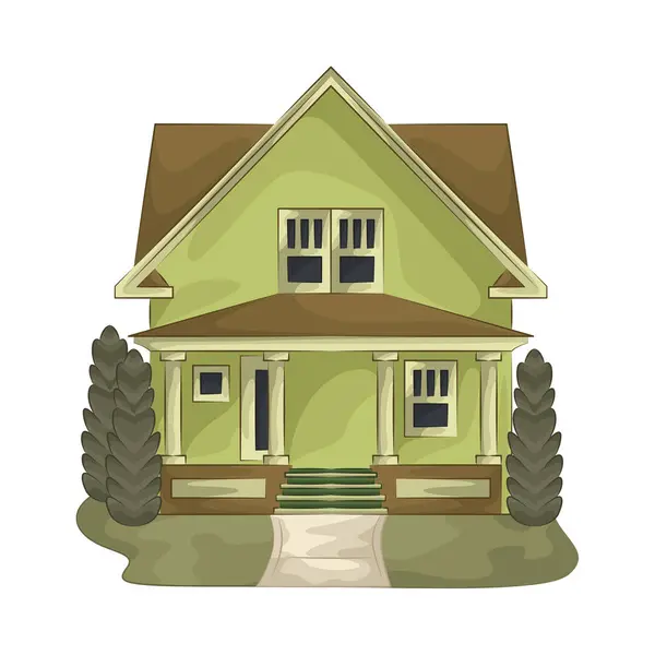 Bu ev çok rahat ve misafirperver görünüyor. Duvarlar sıcak renklerde ve bahçe bakımlı..