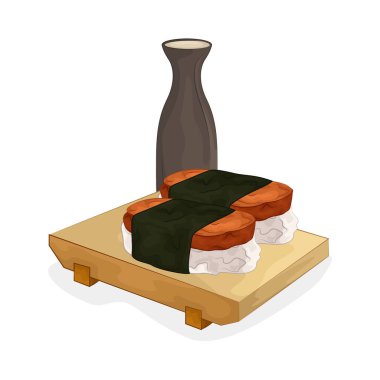 Güzelce kaplanmış suşi renk ve tazelik yayar. Taze malzemelerle yapılmış ustalıkla hazırlanmış suşi sergilenir. Mükemmel baharatlı suşi pilavıyla eşleştirilir..