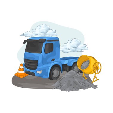 Bu kamyon ağır inşaat malzemeleri ve ekipmanları taşımak için tasarlandı. Büyük yükleri kolaylıkla kaldırabilir..