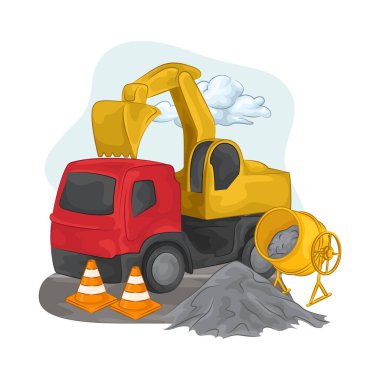 Bu kazı kamyonu ağır inşaat malzemeleri ve ekipmanları taşımak için tasarlandı. Büyük yükleri kolaylıkla kaldırabilir..