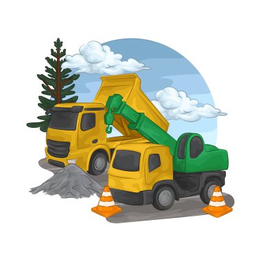 Bu kamyon ağır inşaat malzemeleri ve ekipmanları taşımak için tasarlandı. Büyük yükleri kolaylıkla kaldırabilir..