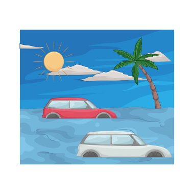 Seller şehir sokaklarını vuruyor, onları nehirlere ve arabalara dönüştürüyor.