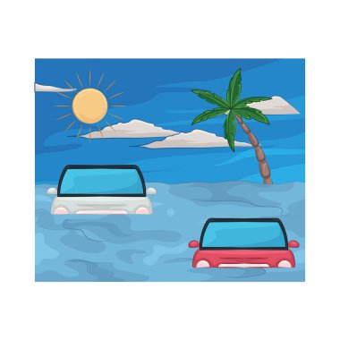 Seller şehir sokaklarını vuruyor, onları nehirlere ve arabalara dönüştürüyor.