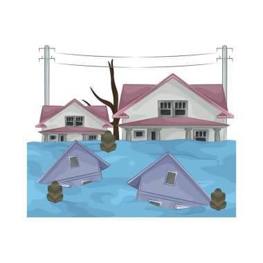 Sel suları şehrin sokaklarını sardı, onları nehirlere ve su altındaki binalara dönüştürdü. Şehir manzarası artık tanınmaz haldeydi. Sel suları ve yüzen döküntülerle kaplıydı..