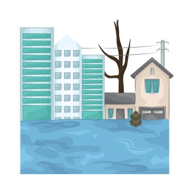 Sel suları şehrin sokaklarını sardı, onları nehirlere ve su altındaki binalara dönüştürdü. Şehir manzarası artık tanınmaz haldeydi. Sel suları ve yüzen döküntülerle kaplıydı..