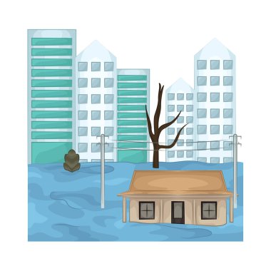 Sel suları şehrin sokaklarını sardı, onları nehirlere ve su altındaki binalara dönüştürdü. Şehir manzarası artık tanınmaz haldeydi. Sel suları ve yüzen döküntülerle kaplıydı..