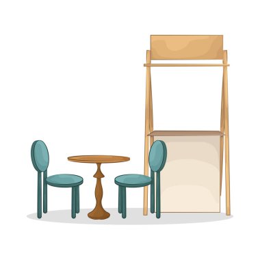 Bu market tezgahı basit, temiz ve çekici olması için tasarlandı. Minimalist bir düzenle, sağlam bir ahşap çerçeveye sahip..