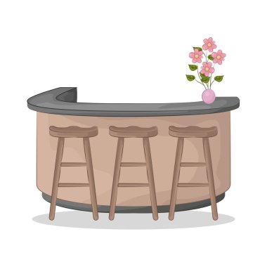 Bar tabureleriyle birleştirilmiş minimalist bir bar masası. Tablo pürüzsüz ve dayanıklı bir yüzey sunarken, uyumlu tabureler ergonomik bir tasarım ile rahatlık sağlar..