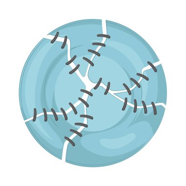 Kırık plaka yeniden birleştirildi. Her parça kırılgan bir yapboz parçası gibi. Yüzeyindeki çatlaklar hala görülebiliyor. Kusurluymuş gibi gösteriyor..