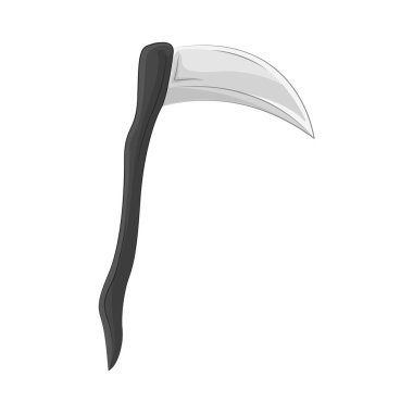 Bir Cadılar Bayramı tırpanı, sapına uzun ve eğri bir bıçak bağlanmış. Sık sık Azrail Reapera 'nın uğursuz ölüm figürüyle ilişkilendirilir..