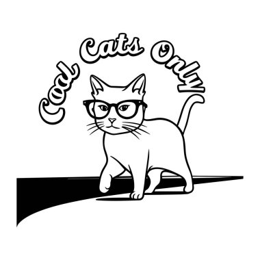 Güneş gözlüğü takan havalı kedi miyav sikal titreşimler komik müzikal kedi tasarımı müzik severler için