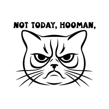 Bugün olmaz Hooman Komik Evcil Hayvan Tişörtü Tasarımı Tembel Kedi Tavrı Grafiksel Tee