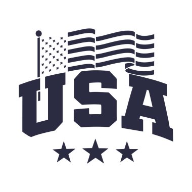 ABD Vatansever Amerikan Bayrağı Tişört Tasarımı