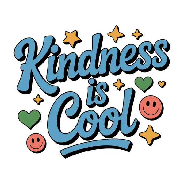 Nezaket havalı pozitif mesaj t-shirt tasarımı kalın yazı tipiyle