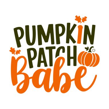 Balkabağı tarlası bebek metni Balkabağı ve yapraklar sonbahar tasarımı