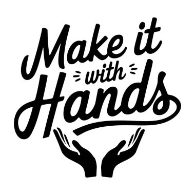 Elle siyah metin yap, elle kavrulmuş grafik harf tasarımı ile.