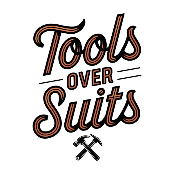 Çapraz çekiç ve kazma grafik tasarımı ile metin üzerindeki araçlar