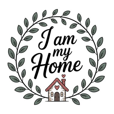 Ev ve yaprak vektör illüstrasyonundan alıntı yapıyorum.