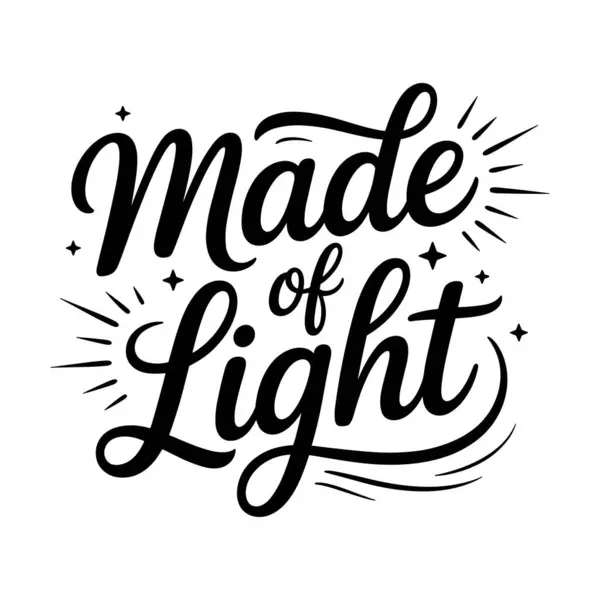 Beyaz arkaplanda yıldızlar yazılı açık siyah betik metinden yapılmış