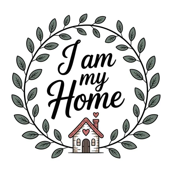 Ev ve yaprak vektör illüstrasyonundan alıntı yapıyorum.