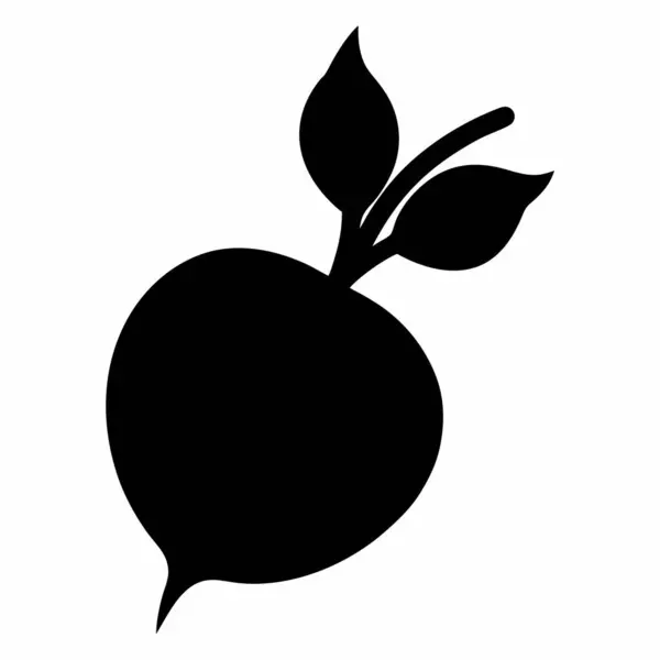 beyaz arkaplanda turp silueti resimleme ortamı