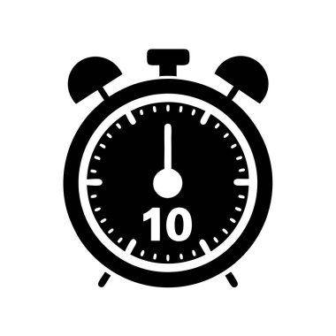 siyah ve beyaz kronometre simgesi basit zamanlayıcı tasarımı