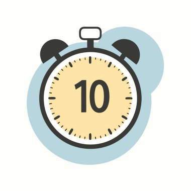 siyah ve beyaz kronometre simgesi basit zamanlayıcı tasarımı