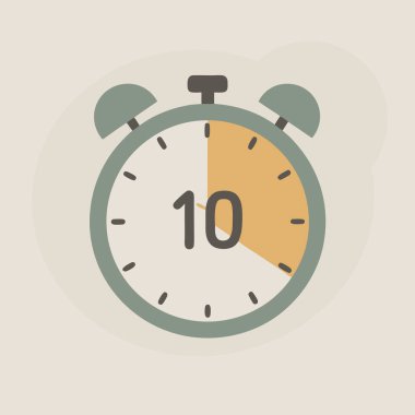 10 dakikalık zamanlayıcı ile yeşil alarmlı saat