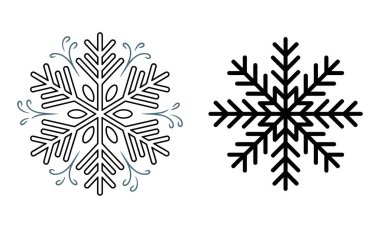 2 Noel süsü ve hediye kutusu vektör simgesi. Bayram dekorasyonları koleksiyonu.