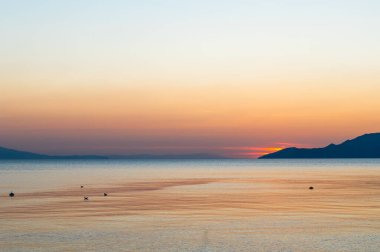 sunset in the marmara sea. bursa
