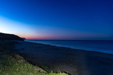 night landscape with a beautiful beach 