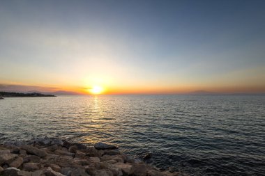 Van Gölü üzerinde güzel bir gün batımı