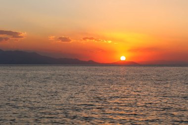 Van Gölü, Van Denizi 'nde gün batımı