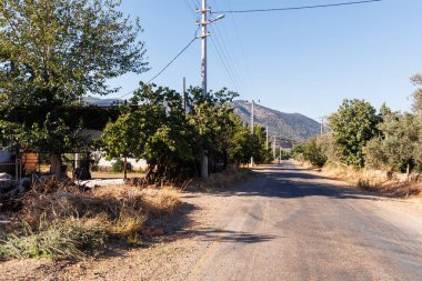 Türkiye 'nin Mugla ilçesinde kırsal yol
