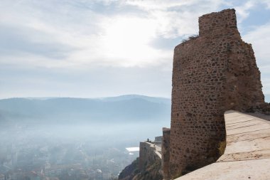 view from the top to the fortress of the old town in the city of Kastamonu, Turkey