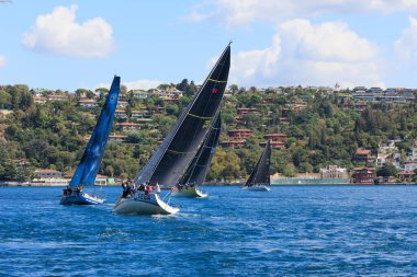 sailboats are racing under the cloudy sky  in 24th Bosphorus Cup on 20 September 2025