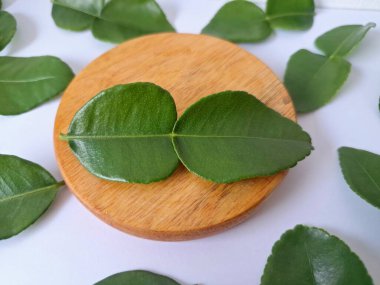 Servis panosunda Kaffir kireç yaprakları var. Özellikle Asya mutfağında, eşsiz lezzetleri ve aromaları için kullanılırlar. Bitkisel ilaçlar da dahil olmak üzere çeşitli uygulamalarda da kullanılmaktadırlar.