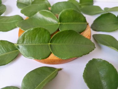 Servis panosunda Kaffir kireç yaprakları var. Özellikle Asya mutfağında, eşsiz lezzetleri ve aromaları için kullanılırlar. Bitkisel ilaçlar da dahil olmak üzere çeşitli uygulamalarda da kullanılmaktadırlar.