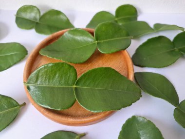 Servis panosunda Kaffir kireç yaprakları var. Özellikle Asya mutfağında, eşsiz lezzetleri ve aromaları için kullanılırlar. Bitkisel ilaçlar da dahil olmak üzere çeşitli uygulamalarda da kullanılmaktadırlar.