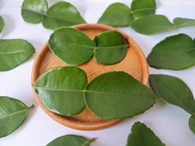 Servis panosunda Kaffir kireç yaprakları var. Özellikle Asya mutfağında, eşsiz lezzetleri ve aromaları için kullanılırlar. Bitkisel ilaçlar da dahil olmak üzere çeşitli uygulamalarda da kullanılmaktadırlar.