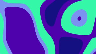 Bu soyut video, hareket grafikleri veya dijital sanat için ideal mor, cyan ve yeşil katmanlı şekilleri içerir..