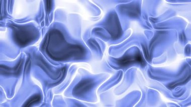Bu soyut video, hareket grafikleri veya dijital sanat için ideal mavi tonlardaki akışkan dalgaları içerir..