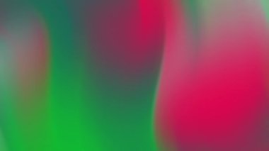 Göz alıcı ve akışkan soyut gradyan arkaplan, canlı kırmızı ve yeşil bulanık renklerin güçlü bir karışımı, modern dijital ekranlar için mükemmel.